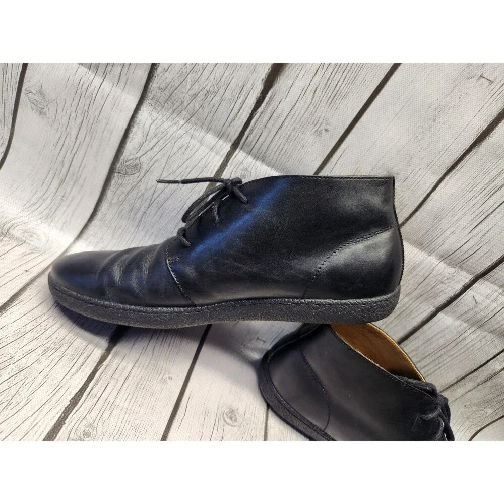 Cole Haan C13730 Men's 10 M Black Leather Lace Up Dress Oxford Shoes Vibram Sole